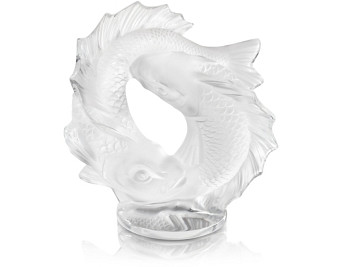 Lalique Double Fish Figure