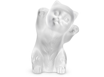 Lalique Limited Edition Crystal Kitten Clear Figure