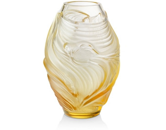 Lalique Poissons Combattants Vase