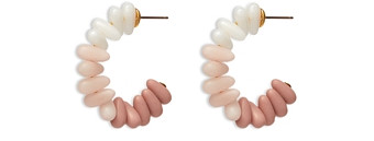 Lele Sadoughi Candy Small Beaded Hoop Earrings