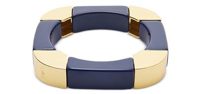 Lele Sadoughi Color Geometric Stretch Bangle Bracelet in Gold Tone