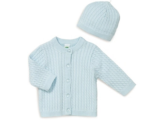 Little Me Boys' Cable-Knit Cardigan & Hat Set - Baby