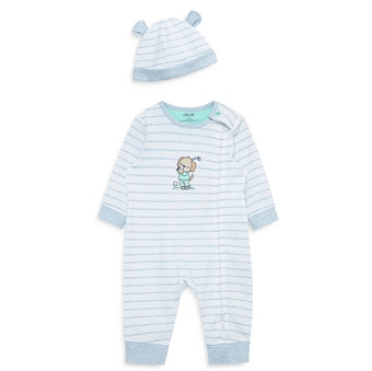 Little Me Boys' Golfer Coverall & Hat - Baby