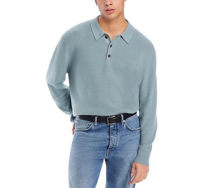 Madewell Ribbed Long Sleeve Sweater Polo