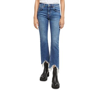 Maje Pachabfran Slim Fit Cropped Jeans in Blue