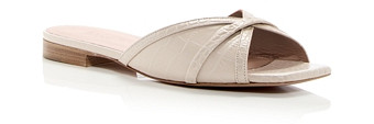 Malone Souliers Women's Perla Croc Embossed Slide Sandals
