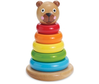 Manhattan Toy Brilliant Bear Magnetic Stack Up Wooden Activity Toy - Ages 9m+