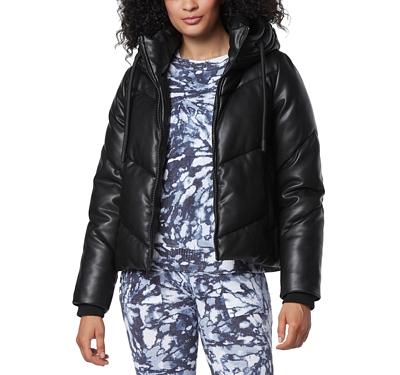 Marc New York Plus Faux Leather Puffer Jacket