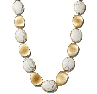Marco Bicego 18K Yellow Gold Lunaria Howlite Petal Necklace, 17.75 - 150th Anniversary Exclusive