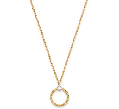 Marco Bicego 18K Yellow & White Gold Bi49 Diamond Small Circle Pendant Necklace, 17 - 100% Exclusive