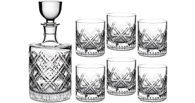 Marquis by Waterford 7 Piece Oblique Decanter & Tumbler Set
