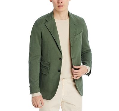 Massimo Alba Cotton & Cashmere Garment Dyed Regular Fit Suit Jacket