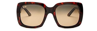 Maui Jim Polarized Oversized Square Sunglasses, 55mm