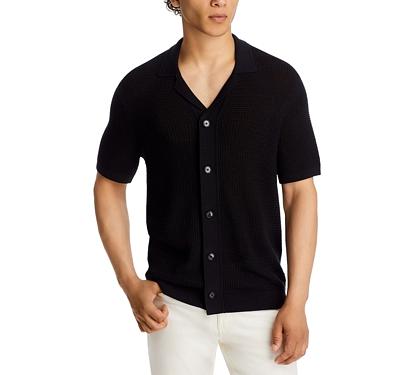 Michael Kors Cotton Open Stitch Regular Fit Button Down Shirt