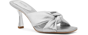 Michael Kors Women's Elena Slip On Knotted High Heel Sandals