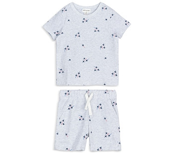 Miles The Label Boys' Two Piece Fighter Jet Tee & Shorts Set - Baby