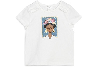 Miles The Label Girls' Cotton Printed Knit Top - Little Kid