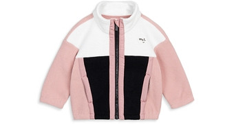 Miles The Label Girls' Polar Fleece Color Blocked Full Zip Jacket - Baby