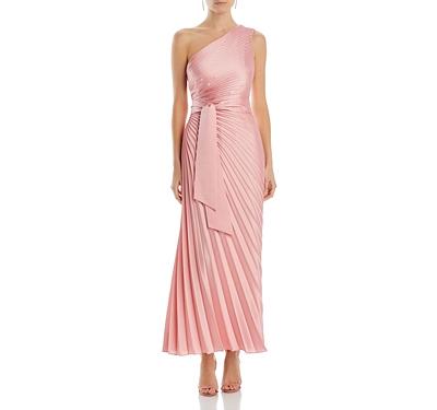 Milly Estell Pleated Tie Belt Gown