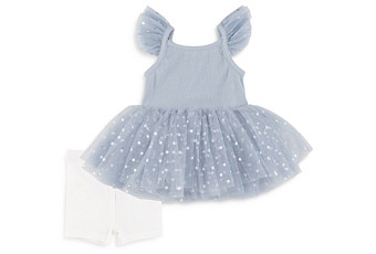 Miniclasix Girls' Tutu Dress & Bike Shorts Set - Baby