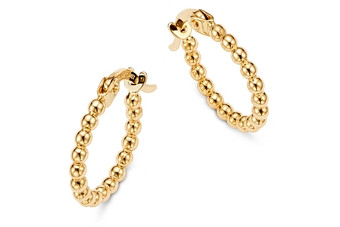 Moon & Meadow Beaded Hoop Earrings in 14K Yellow Gold - 100% Exclusive
