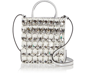 Moschino Embellished Leather Crossbody Tote