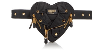 Moschino Moto Jacket Heart Satin Belt Bag