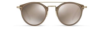 Oliver Peoples Remick Brow Bar Round Sunglasses, 50mm
