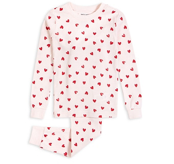 petit lem Girls' Heart Print Pajama Set - Little Kid