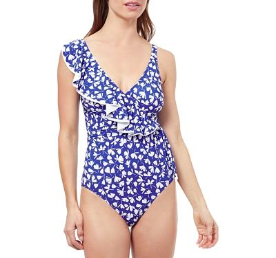 Profile by Gottex Summer Time Crossover Ruffle One Piece Swimsuit