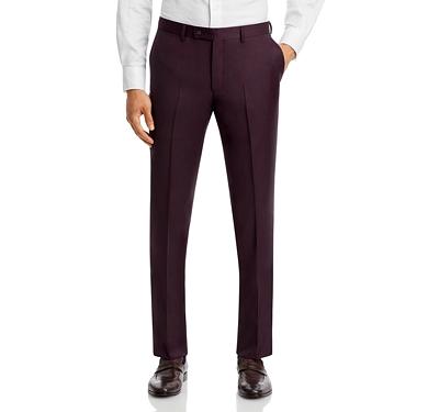 Robert Graham Modern Fit Burgundy Sharkskin Suit Pants