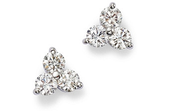 Roberto Coin 18K White Gold Diamond Cluster Stud Earrings