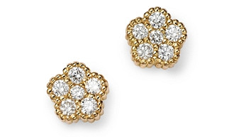 Roberto Coin 18K Yellow Gold Daisy Diamond Flower Stud Earrings - 100% Exclusive
