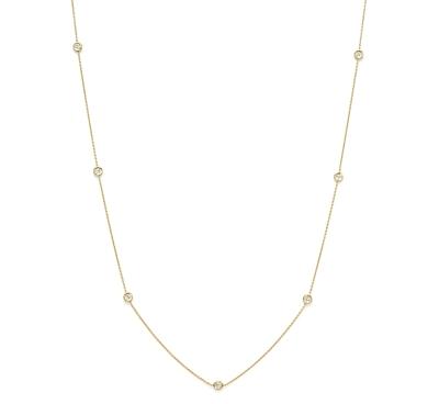 Roberto Coin 18K Yellow Gold Seven Station Necklace with Diamonds, 18
