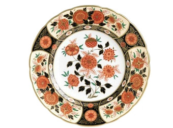 Royal Crown Derby Imari Accent Plate - Antique Chrysanthemum