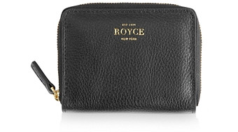 Royce New York Leather Zip-Around Card Case