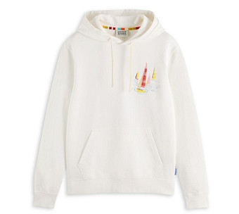 Scotch & Soda Front Back Artwork Pullover Hoodie