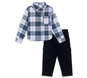 Splendid Boys' Cowboy Flannel Shirt & Pants Set - Little Kid