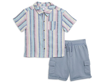 Splendid Boys' Santa Monica Button Front Shirt & Shorts Set - Little Kid, Big Kid