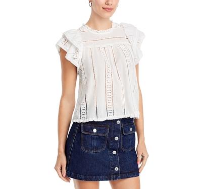 Stellah Cotton Voile Ruffled Top