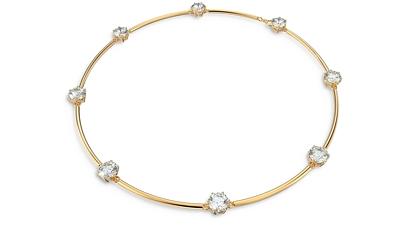 Swarovski Constella Crystal Choker Necklace in Gold Tone, 14.13-16.13