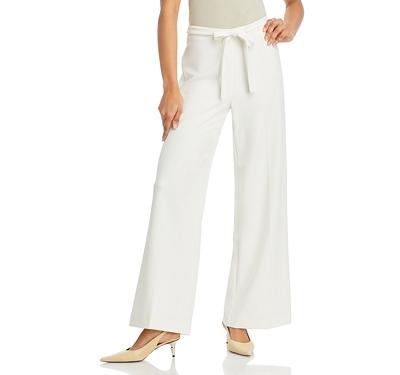 T Tahari Twill Crepe Wide Leg Pants