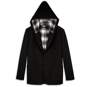 The Kooples Pix Twill Hooded Button Jacket