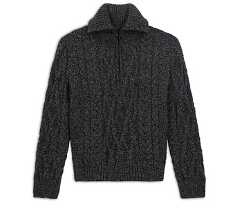 The Kooples Roll Neck Cable Knit Sweater