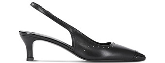 The Kooples Women's Micro Studded Pointed Cap Toe Slingback Pumps