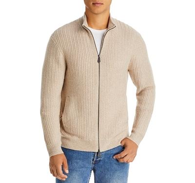 The Men's Store at Bloomingdale's Wool & Cashmere Textured Full Zip Mock Neck Sweater - 100% Exclusive