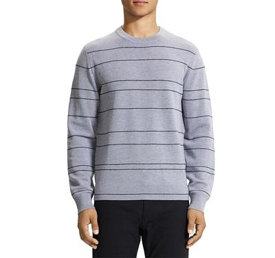 Theory Kenny Merino Wool Blend Stripe Crewneck Sweater