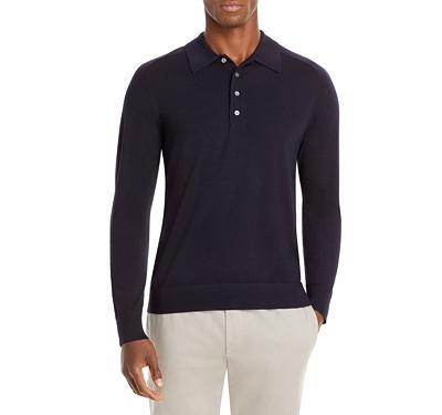 Theory Regal Wool Long Sleeve Polo Shirt