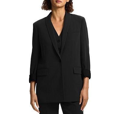 Theory Shawl Collar Rolled Sleeve Blazer