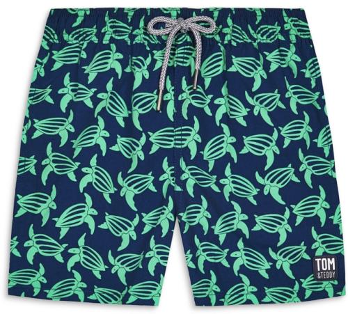 Tom & Teddy Boys' Turtle Print Swim Trunks - Little Kid, Big Kid